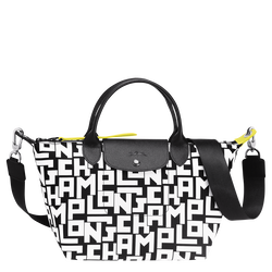 Le Pliage LGP S Handbag , Black/White - Canvas