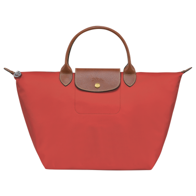 Le Pliage Original M Handbag , Tomato - Recycled canvas