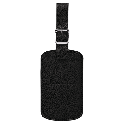 Le Foulonn&eacute; Luggage tag , Black - Leather