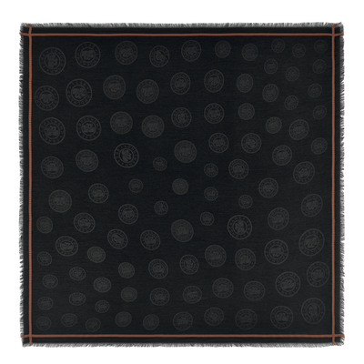 La M&eacute;daille Longchamp Shawl , Black - Cotton blend