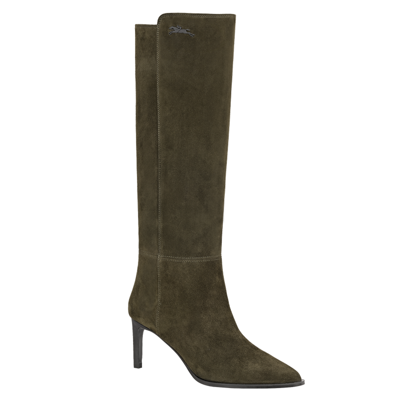 Elan Heel boots , Olive - Leather  - View 2 of  3