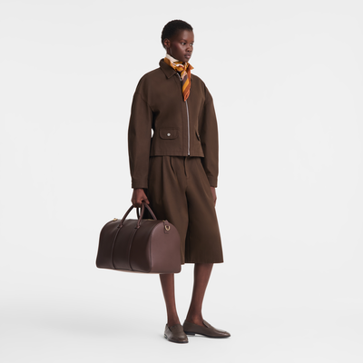 Daylong Chevron S Travel bag , Mocha - Leather