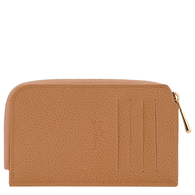 Le Foulonn&eacute; Card holder, Pecan