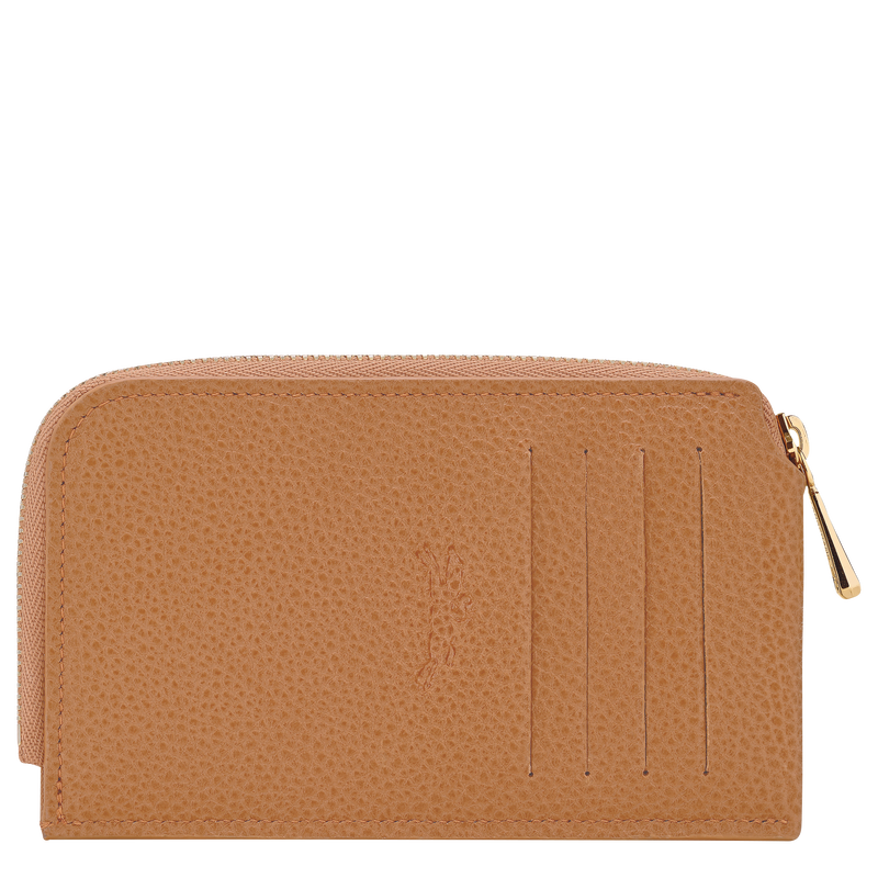 Le Foulonn&eacute; Card holder , Pecan - Leather  - View 2 of  2