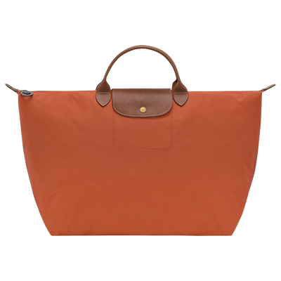 Le Pliage Original L Travel bag , Brick - Recycled canvas