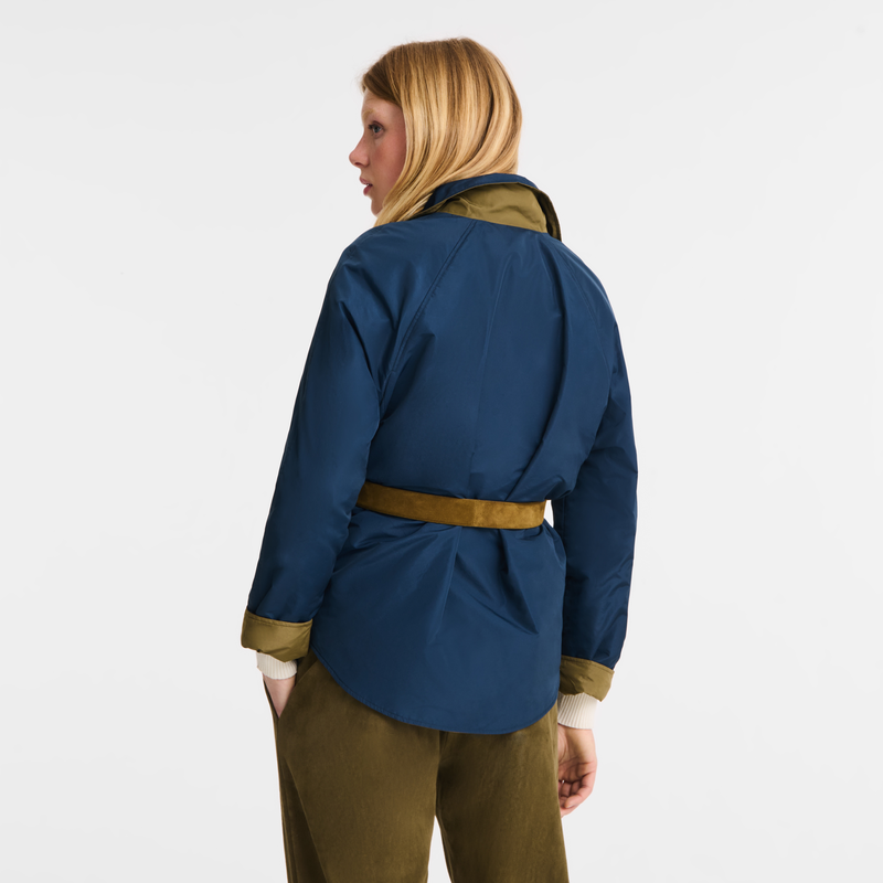 Padded blouson , Navy/Artichoke - Techno taffeta  - View 6 of  7