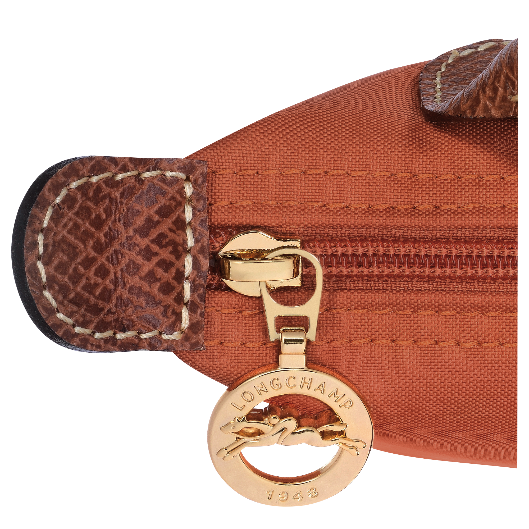 Pouch with handle, Brick - View 6 of
6 - zoom in Le Pliage Original Pouch with handle, Brick