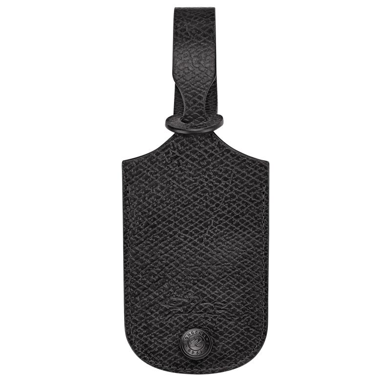 Le Pliage One Luggage tag , Black - Leather  - View 1 of  1