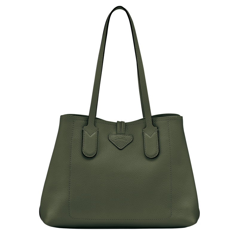 Roseau Essential M Tote bag , Khaki - Leather  - View 4 of  4