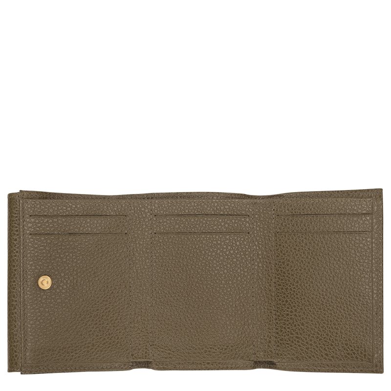 Le Foulonn&eacute; Compact wallet , Caper - Leather  - View 3 of  3