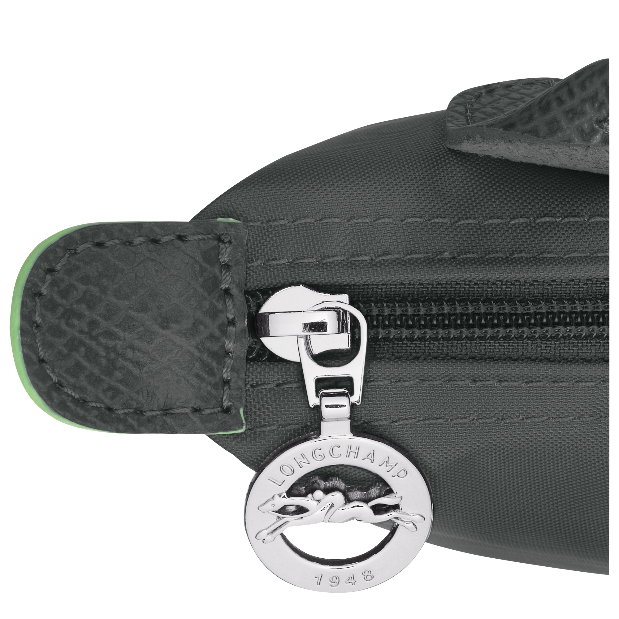 Pouch with handle, Graphite - View 6 of
6 - zoom in Le Pliage Green Pouch with handle, Graphite