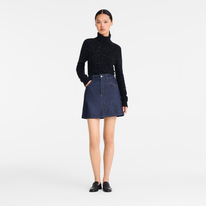 Skirt , Midnight Blue - Denim  - View 2 of  5