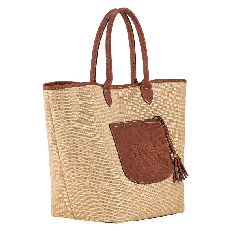 Le Pliage Collection L Basket bag , Brown - Canvas  - View 3 of  5