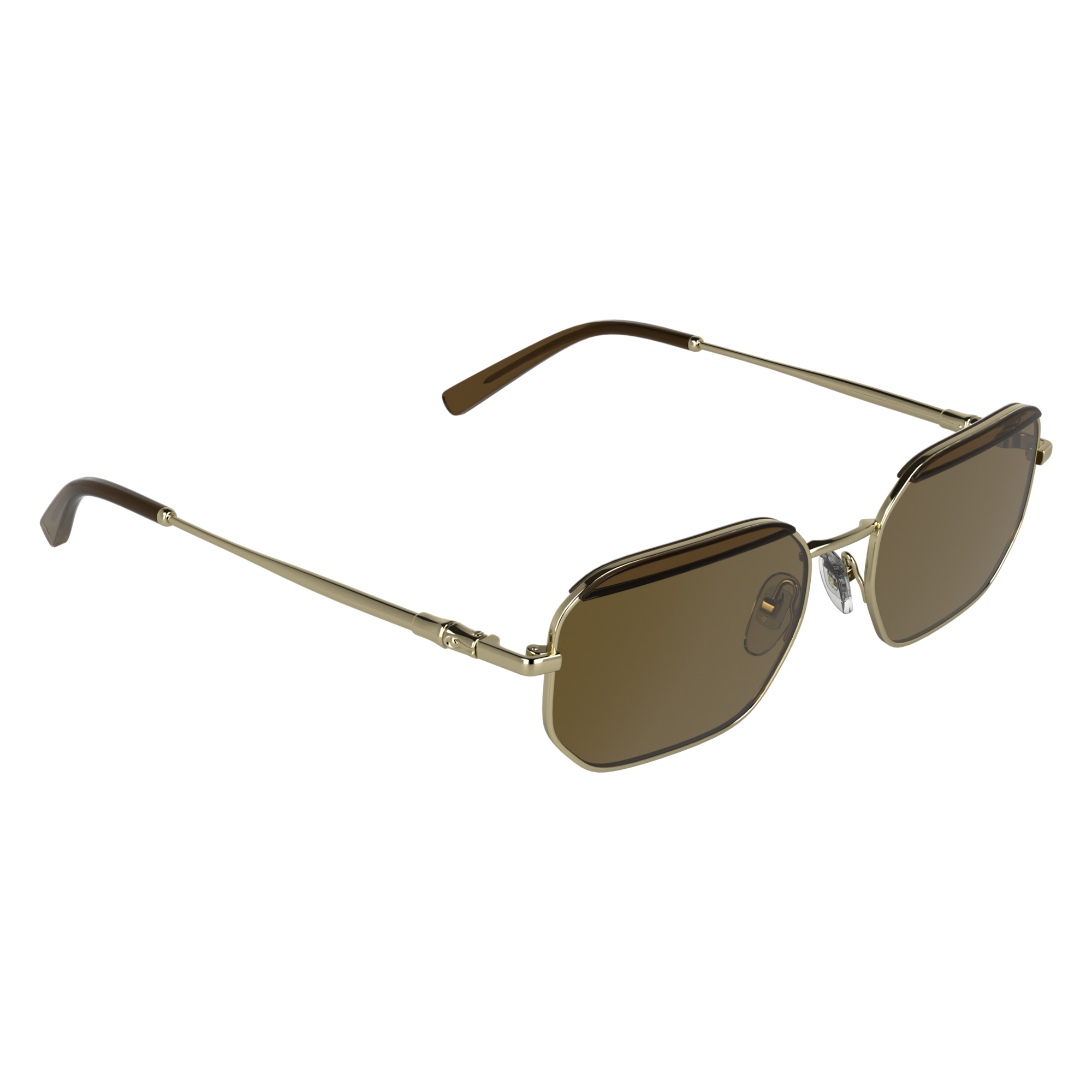 null Sunglasses, Gold/Brown