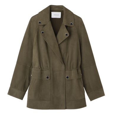 Safari jacket , Khaki - Leather