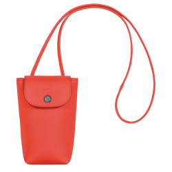 Le Pliage Xtra Phone case with leather lace , Orange - Leather
