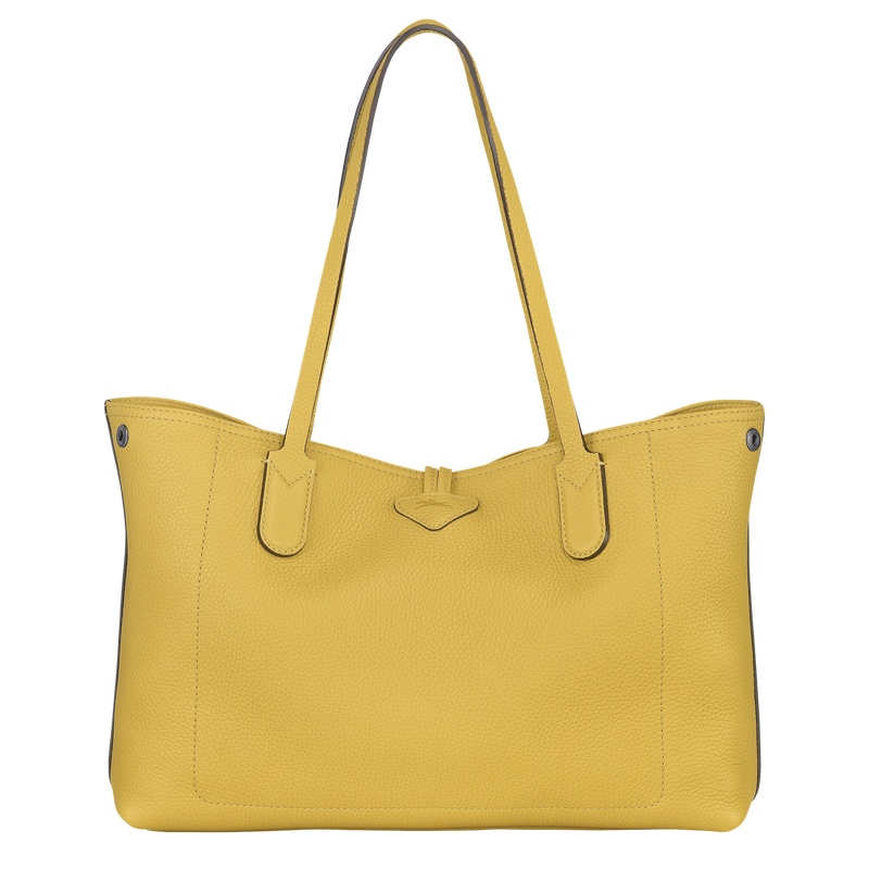 Yellow leather sale tote