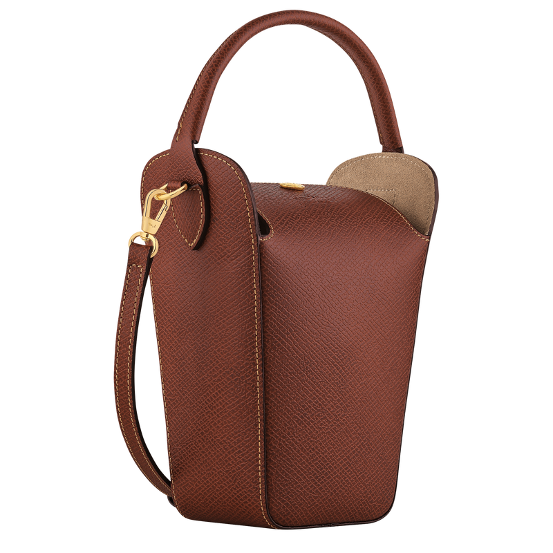 Épure Pop corn bag , Brown - Leather  - View 3 of  6