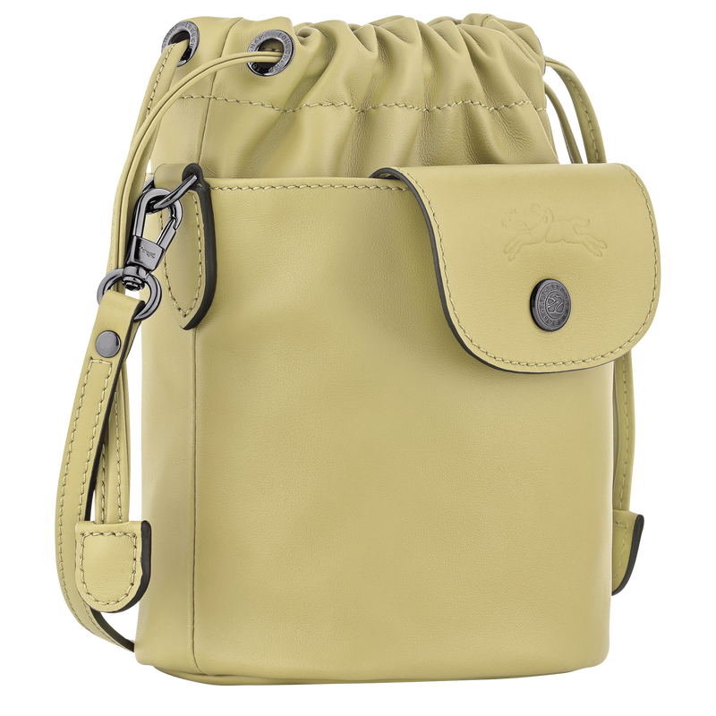 Le Pliage Xtra XS Bucket bag , Pistachio - Leather  - View 3 of  6