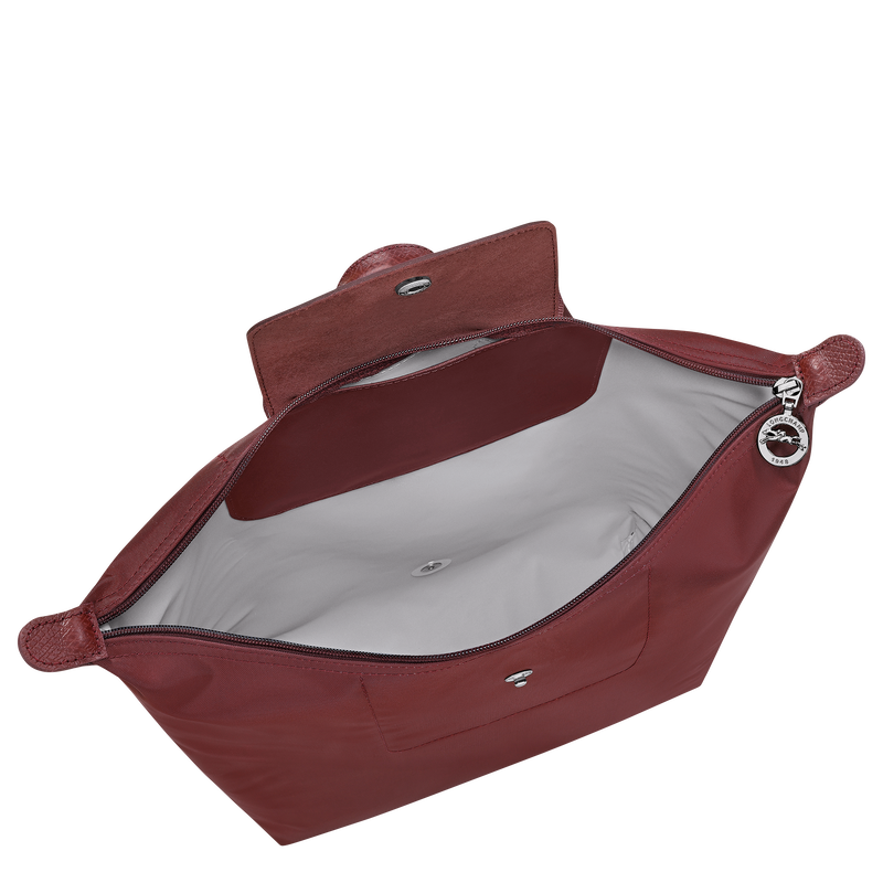 Le Pliage One M Backpack , Burgundy - Recycled canvas  - View 5 of  8