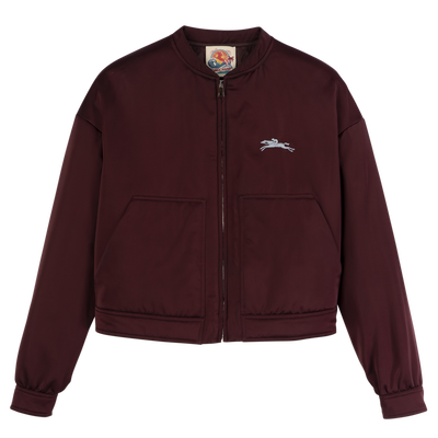 Jacket , Burgundy - Satin