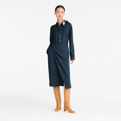 Dress , Dark Purple - Crepe