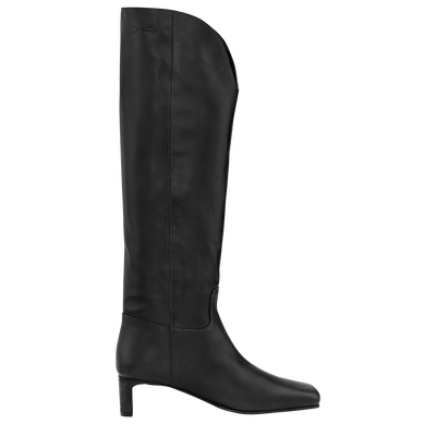 La Cavali&egrave;re Heel boots , Black - Leather