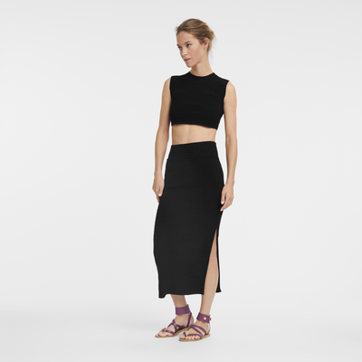 null Midi skirt, Black