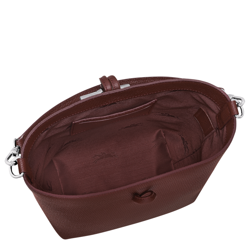Le Roseau XS Bucket bag , Burgundy - Leather  - View 4 of  5