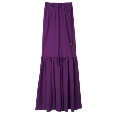 Long skirt , Violet - Crepe