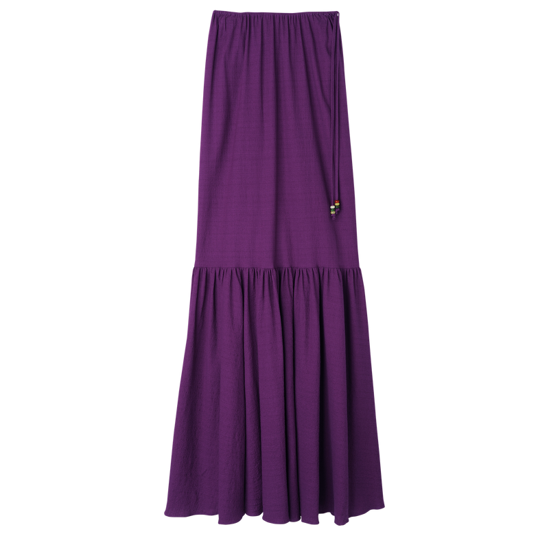 Long skirt , Violet - Crepe  - View 1 of  3