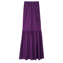 Long skirt , Violet - Crepe
