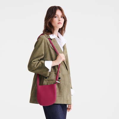 Le Roseau S Crossbody bag , Beetroot - Leather