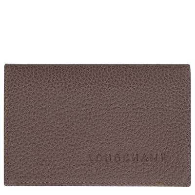 Le Foulonn&eacute; Card holder , Taupe - Leather