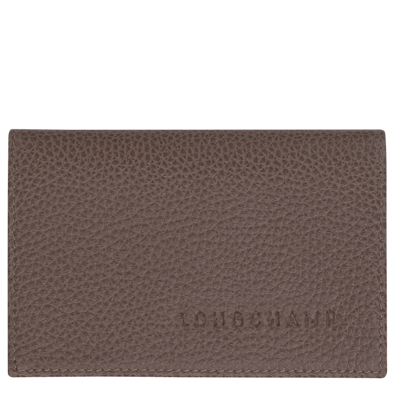 Le Foulonn&eacute; Card holder , Taupe - Leather  - View 1 of  3