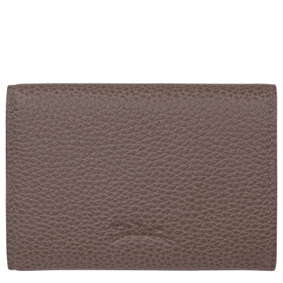 Le Foulonn&eacute; Compact wallet , Taupe - Leather
