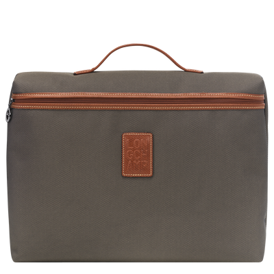 Boxford S Briefcase , Brown - Recycled canvas