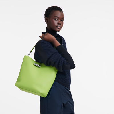 Le Roseau M Shoulder bag , Green Light - Leather