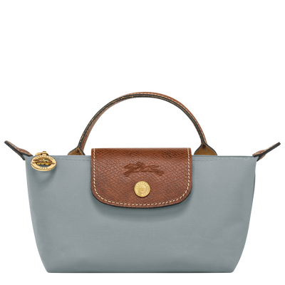 Le Pliage Original Pouch with handle , Steel - Recycled canvas