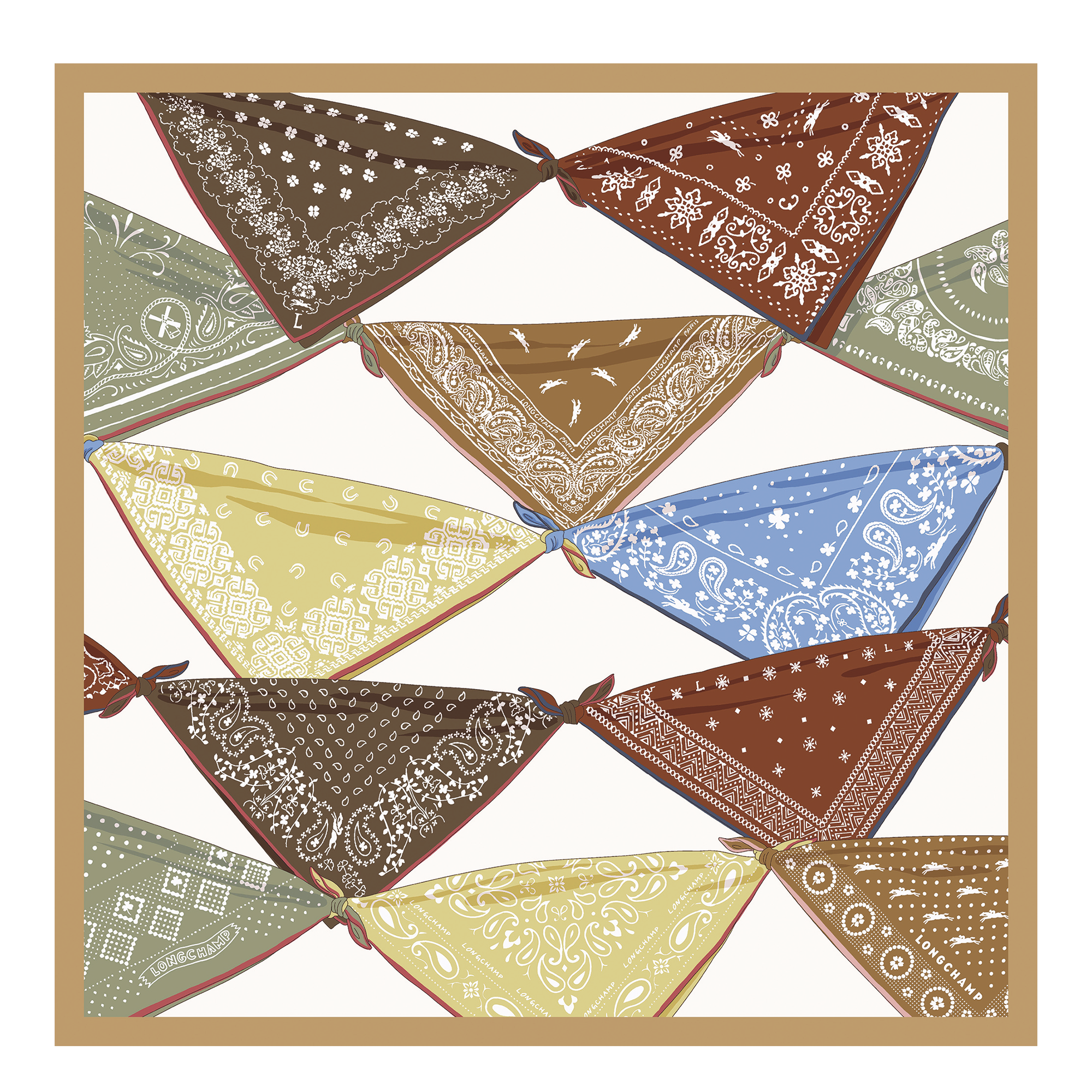 La Baroudeuse Silk scarf 50, 7A5D3A
