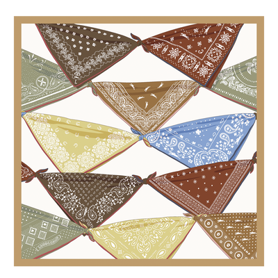 La Baroudeuse Silk scarf 50 , - Silk