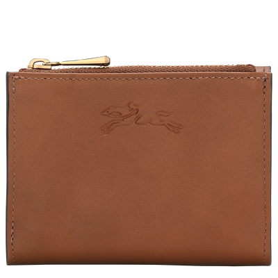 &Eacute;pure Compact wallet , Cognac - Leather