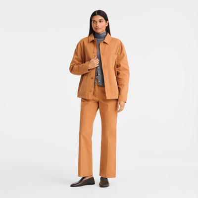 Jacket , Caramel - Overdyed cotton