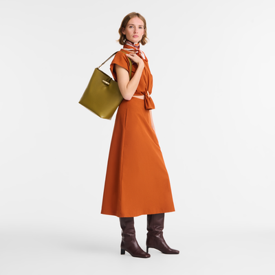 Le Roseau M Hobo bag , Olive - Leather