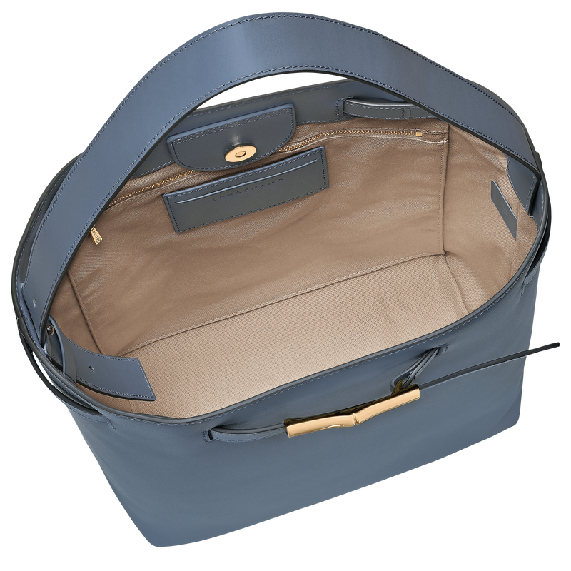 Le Smart L Shoulder bag , Slate - Leather  - View 5 of  6