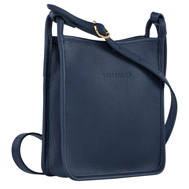 Le Foulonné S Crossbody bag , Navy - Leather  - View 3 of  5