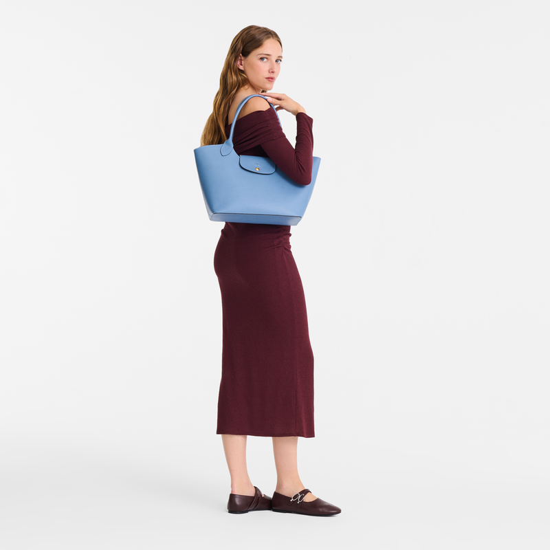 Épure Shoulder bag , Slate - Leather  - View 2 of  5