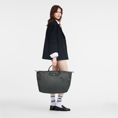 Le Pliage Green Travel bag L, Graphite
