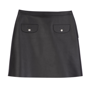 Skirt , Black - Leather