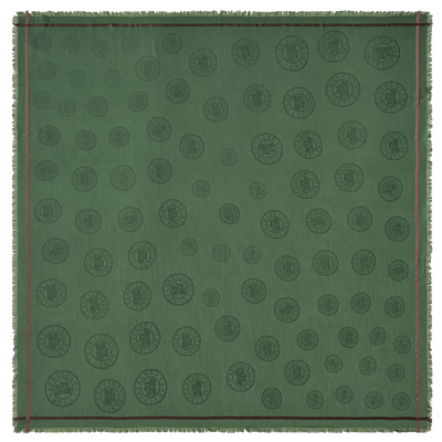 La Médaille Longchamp Shawl , British Green - Cotton blend